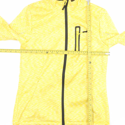 Crynit Womens Yellow Softshell Jacket Size 10 Full Zip Lightweight