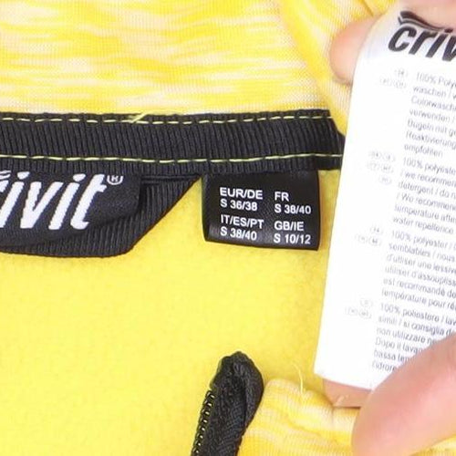 Crynit Womens Yellow Softshell Jacket Size 10 Full Zip Lightweight