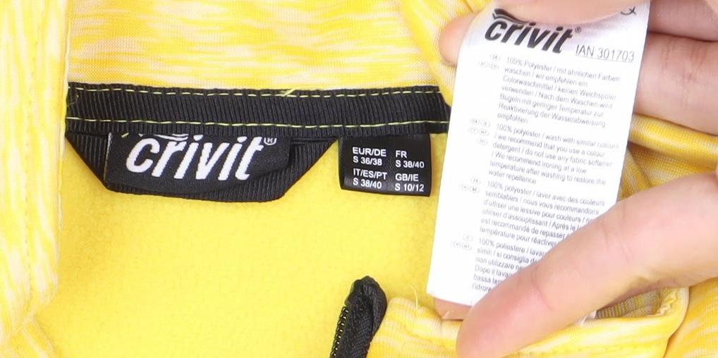 Crynit Womens Yellow Softshell Jacket Size 10 Full Zip Lightweight