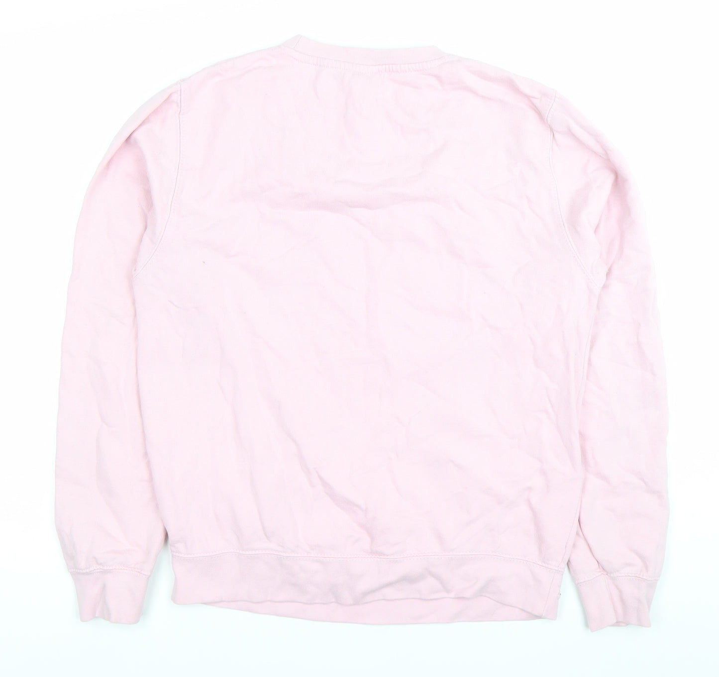 AWDis Womens Pink Graphic Pullover Sweatshirt Small Cotton Blend