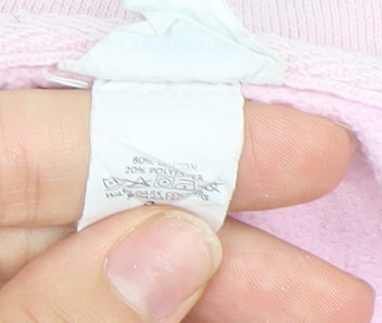 AWDis Womens Pink Graphic Pullover Sweatshirt Small Cotton Blend