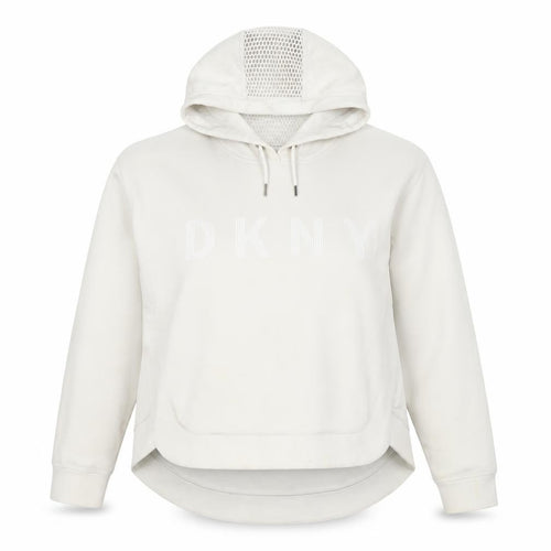 DKNY Women’s White Pullover Hoodie Size S Logo Sportswear