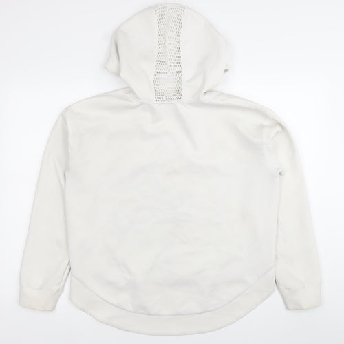 DKNY Women’s White Pullover Hoodie Size S Logo Sportswear