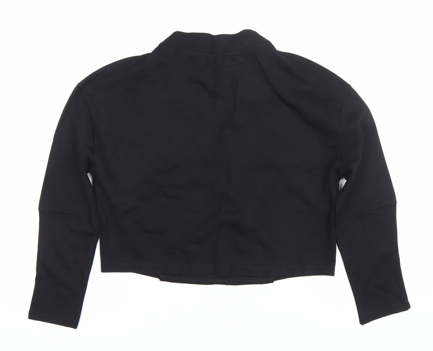 Pull&Bear Women Black Mock Neck Quilted Pullover Sweatshirt Size 12