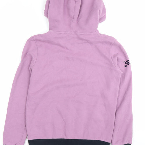 Superdry Women’s Purple Pullover Hoodie Size UK 8 With Logo Details