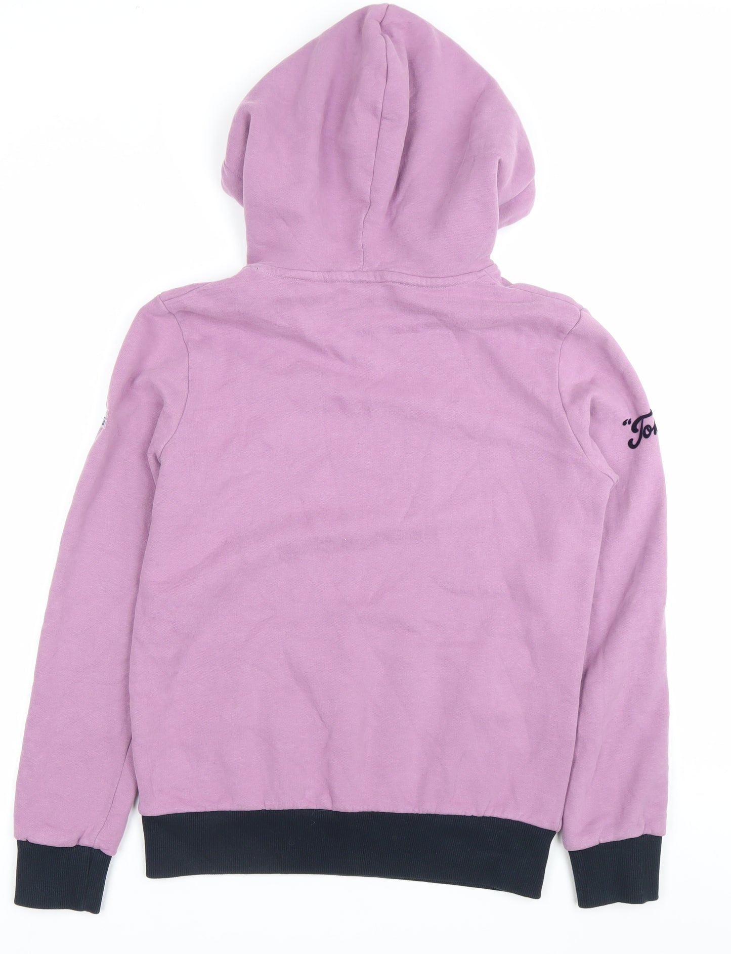 Superdry Women’s Purple Pullover Hoodie Size UK 8 With Logo Details