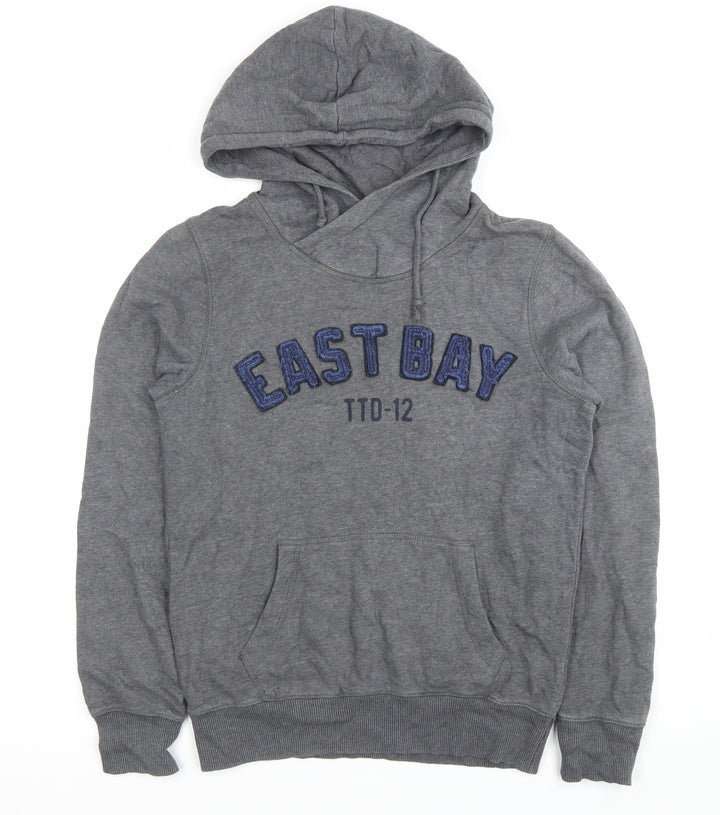 Tom Tailor Mens Grey Hoodie Small Pullover Embroidered East Bay