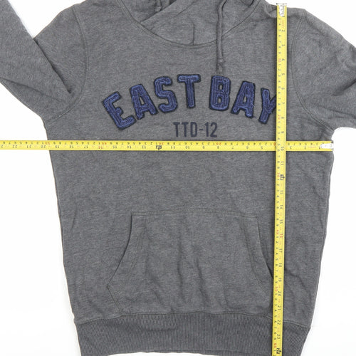 Tom Tailor Mens Grey Hoodie Small Pullover Embroidered East Bay