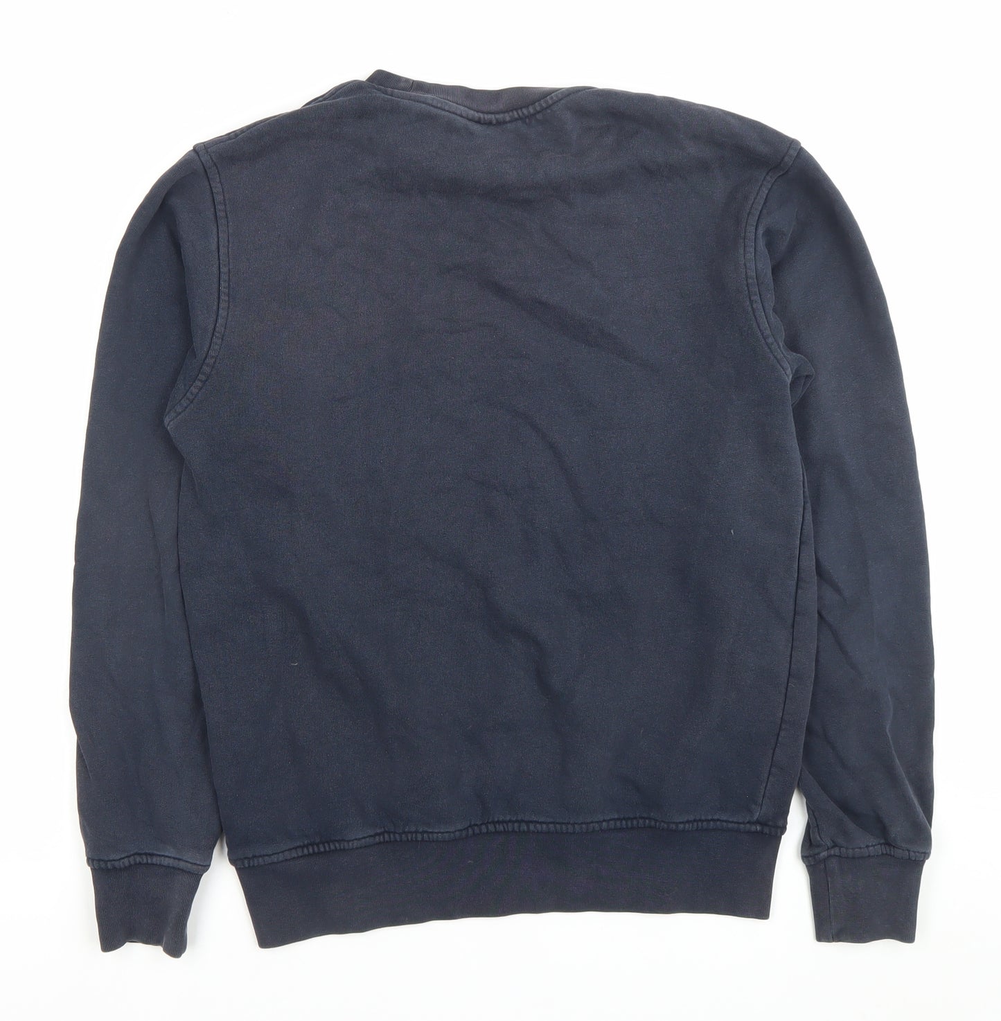 NICCE Mens Navy Blue XS Sweatshirt Crew Neck Pullover Logo Cotton