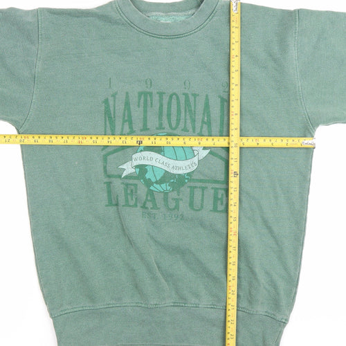 Daisy Street Womens Green XS Sweatshirt Pullover Cotton National League