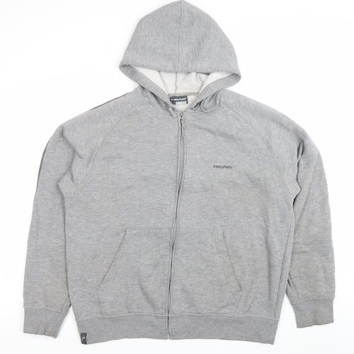 Head Mens Grey Full Zip Hoodie Large Regular Fit Sportswear