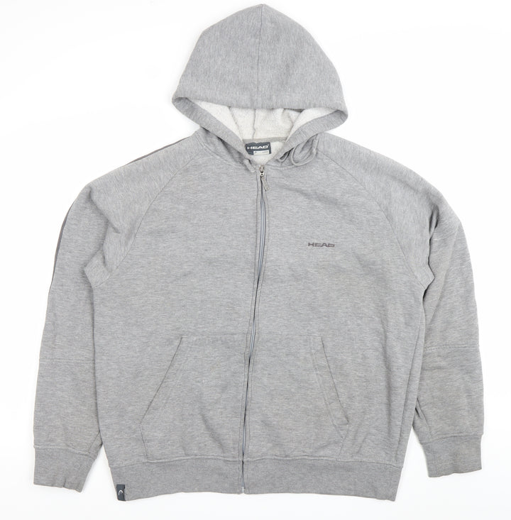 Head Mens Grey Full Zip Hoodie Large Regular Fit Sportswear