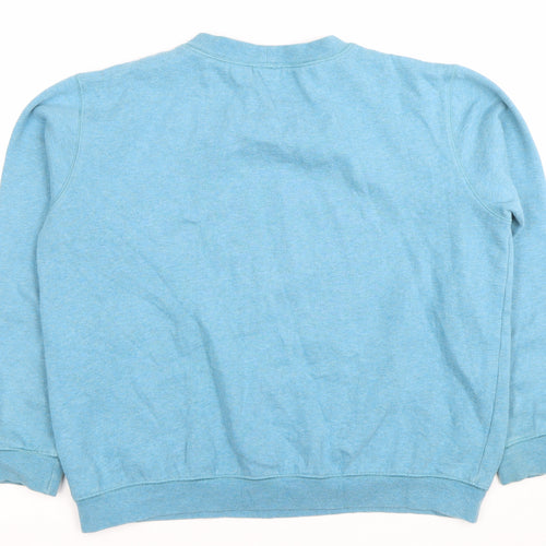 Damart Women’s Blue Embroidered Pullover Sweatshirt Size 12/14