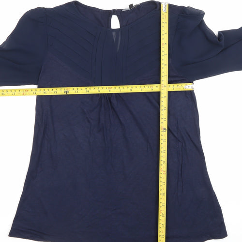 Warehouse Women’s Blue Size 8 Long Sleeve Tunic Blouse