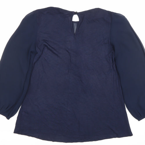 Warehouse Women’s Blue Size 8 Long Sleeve Tunic Blouse