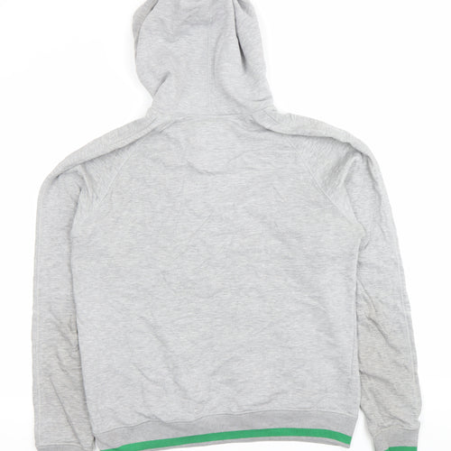 Super Men's Grey Pullover Hoodie Size L with Logo