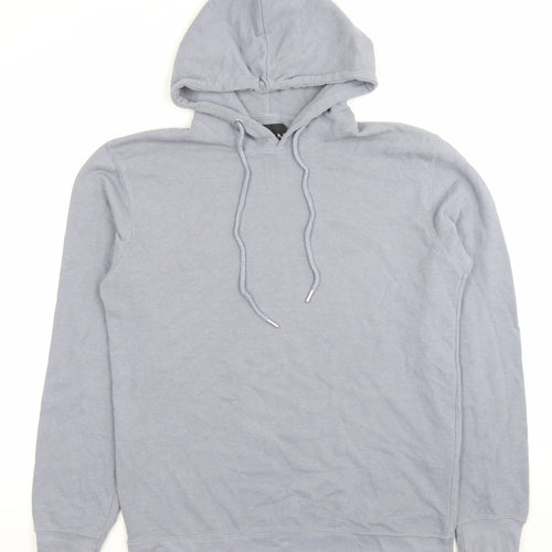 boohooMAN Mens Grey Pullover Hoodie Size M Regular Fit Cotton
