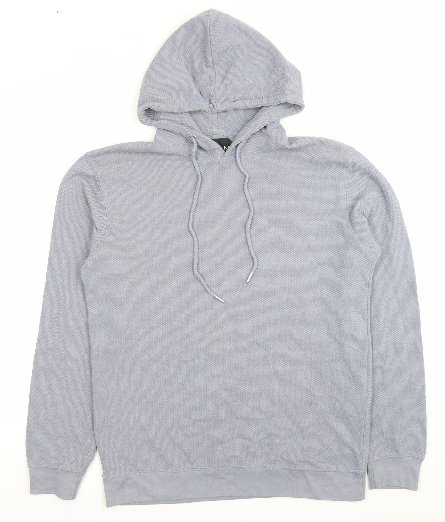 boohooMAN Mens Grey Pullover Hoodie Size M Regular Fit Cotton