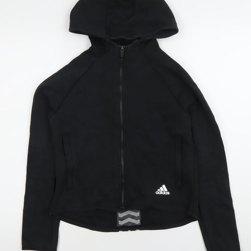 Adidas Women Black Full Zip Hoodie Jacket Size M Sportswear