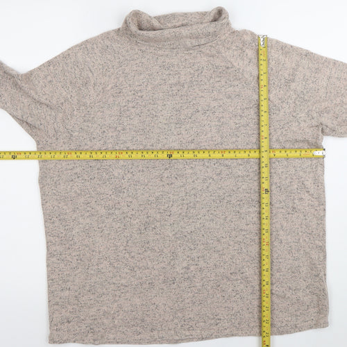 Next Womens Beige Roll Neck Pullover Sweatshirt Size 14