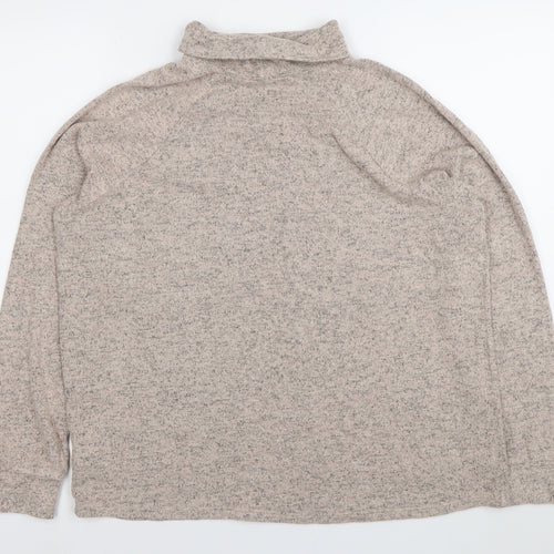 Next Womens Beige Roll Neck Pullover Sweatshirt Size 14