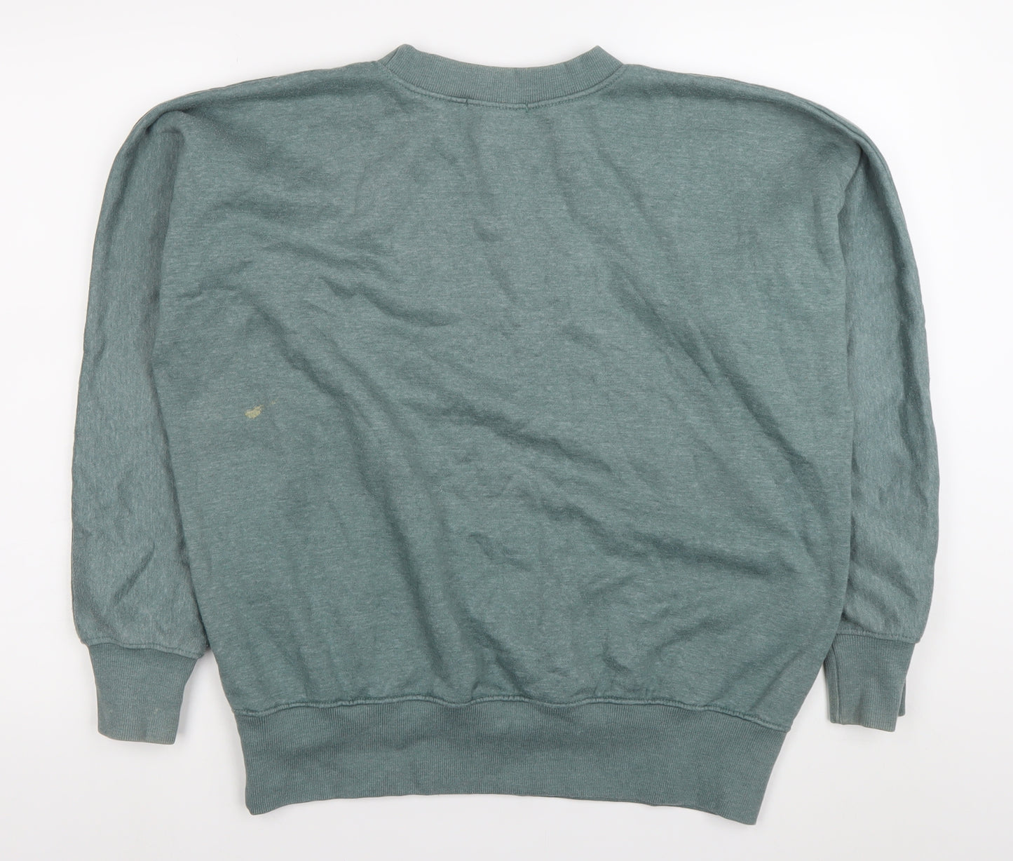 Missguided Womens Green Logo Pullover Sweatshirt UK 8 Tall Casual
