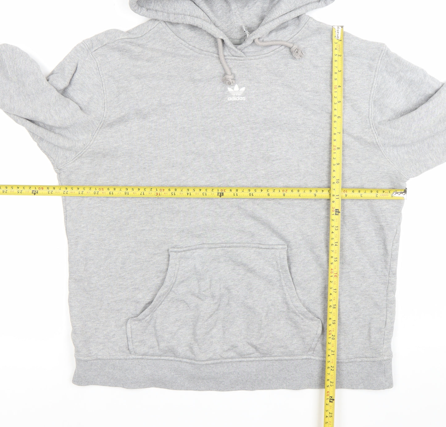 Adidas Womens Grey Pullover Hoodie Size 16 Regular Fit Casual Sportswear