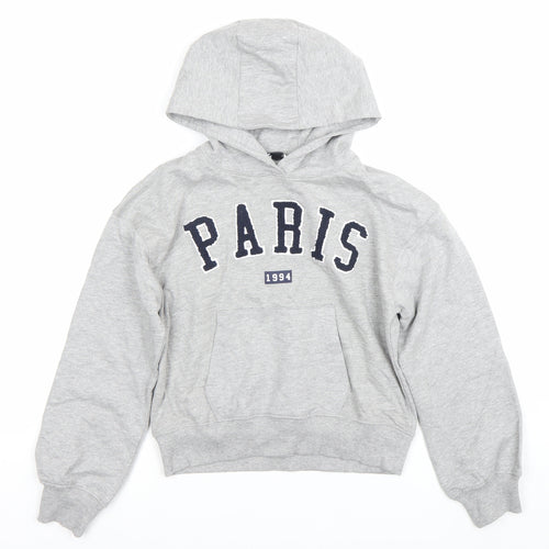 Very Boys Grey Pullover Hoodie 11 Years Paris Logo Long Sleeve