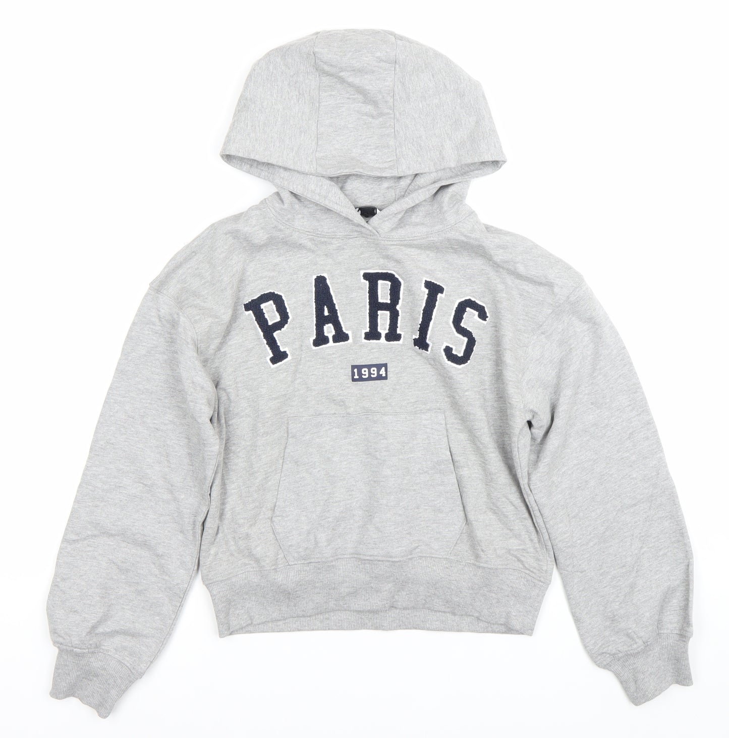 Very Boys Grey Pullover Hoodie 11 Years Paris Logo Long Sleeve