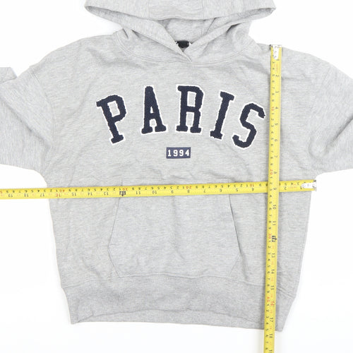 Very Boys Grey Pullover Hoodie 11 Years Paris Logo Long Sleeve