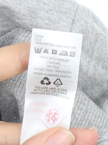 Very Boys Grey Pullover Hoodie 11 Years Paris Logo Long Sleeve