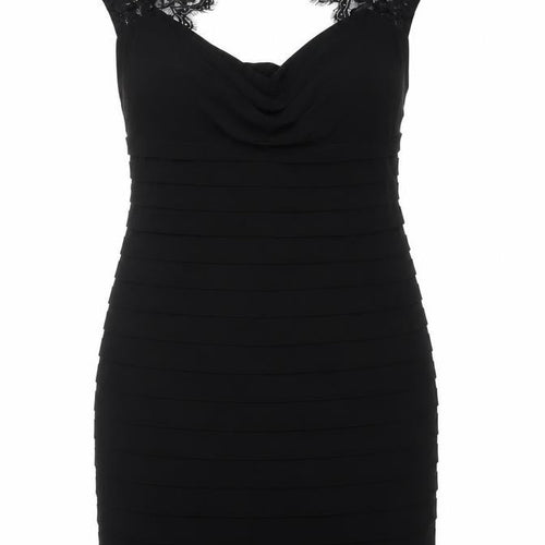 Sophie M Women’s Black Lace Bodycon Knee Length Dress Size 14