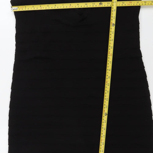 Sophie M Women’s Black Lace Bodycon Knee Length Dress Size 14