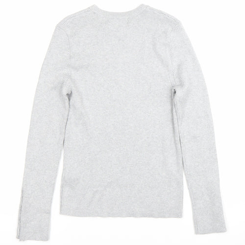 Marks and Spencer Women’s Grey Crew Neck Jumper Size 12 Long Sleeve