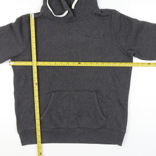 Jack Wills Womens Grey Pullover Hoodie Size 14 Regular Fit