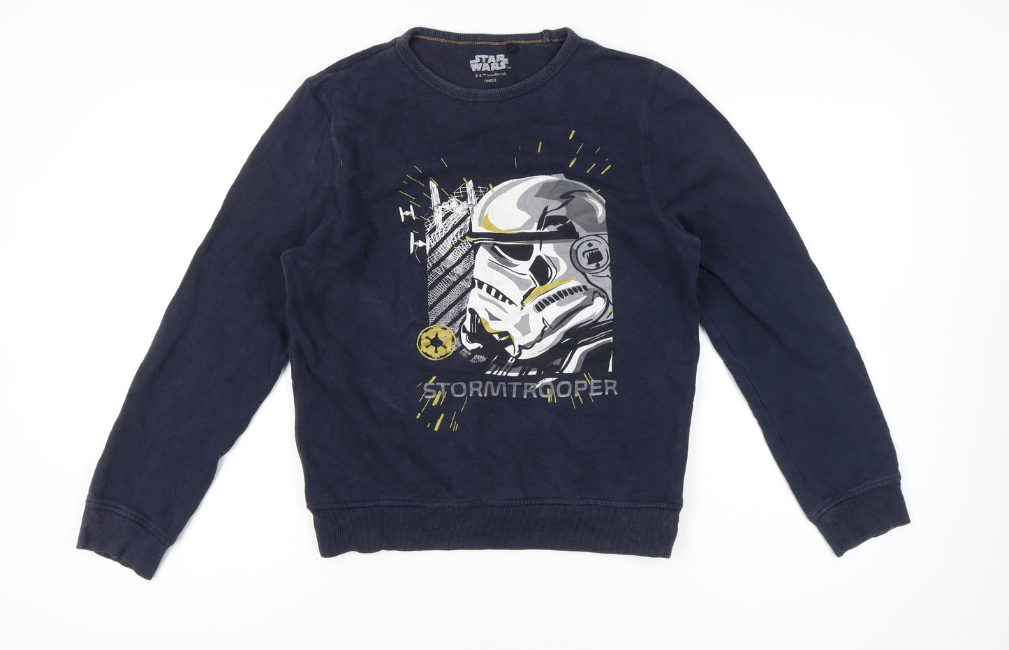 Next Boys Blue Star Wars Stormtrooper Sweatshirt 15 Years Crew Neck Pullover