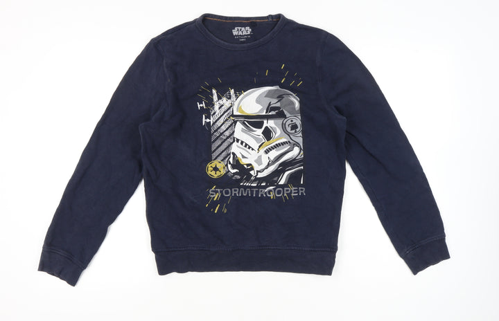 Next Boys Blue Star Wars Stormtrooper Sweatshirt 15 Years Crew Neck Pullover