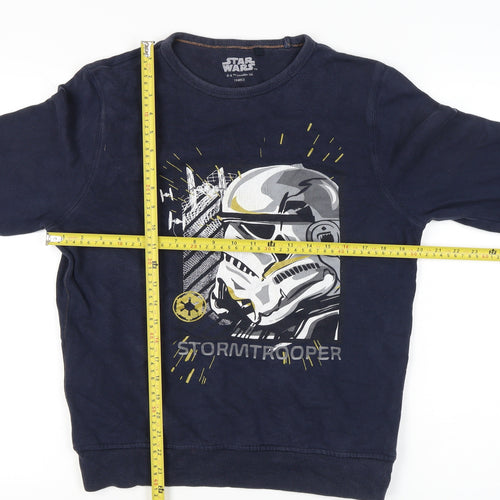 Next Boys Blue Star Wars Stormtrooper Sweatshirt 15 Years Crew Neck Pullover