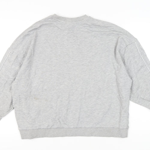The Couture Club Womens Grey Sweatshirt Size 8 Logo Pullover