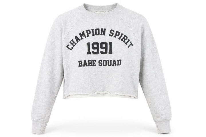 Pull&Bear Womens Grey XS Graphic Print Sweatshirt Crew Neck Long Sleeve