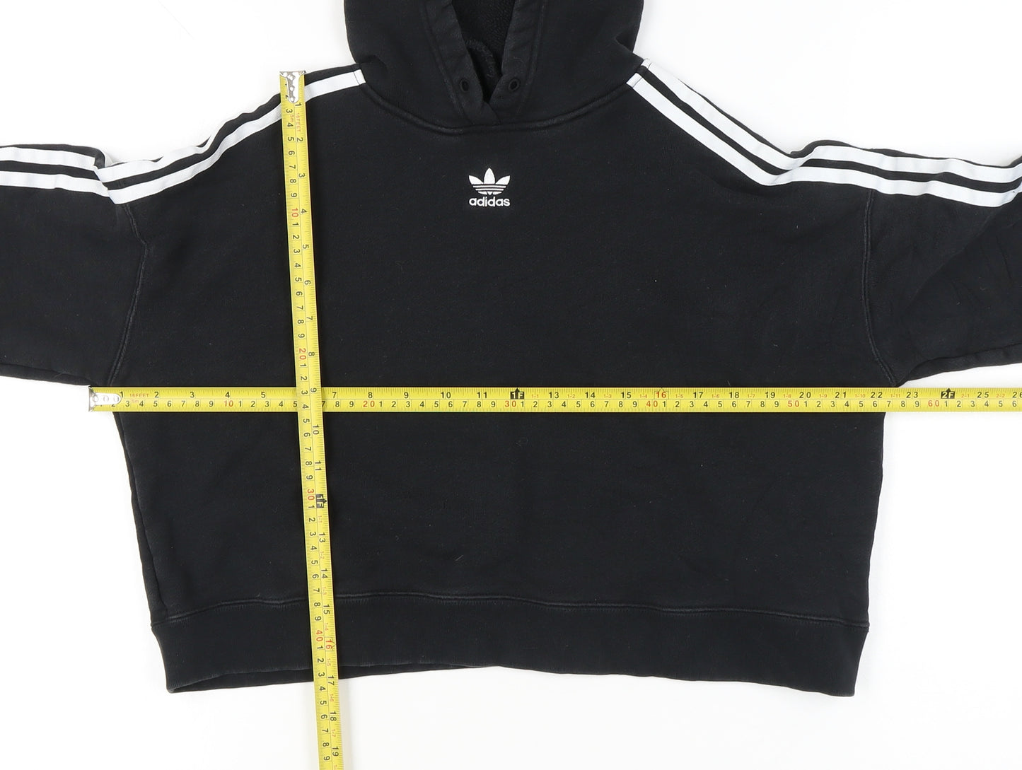 Adidas Womens Black Hoodie UK 10 Pullover Cotton Long Sleeve