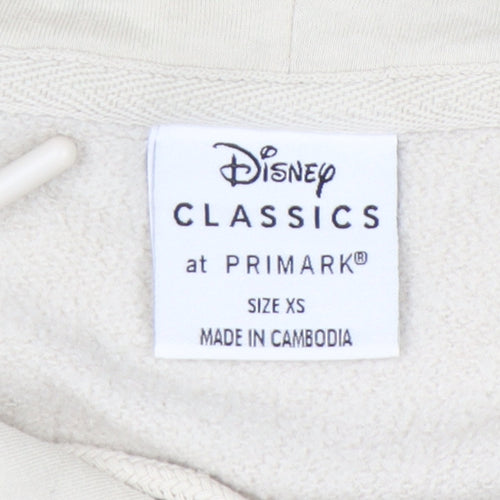 Disney Primark XS Womens Beige Simba Hoodie Pullover Graphic Print
