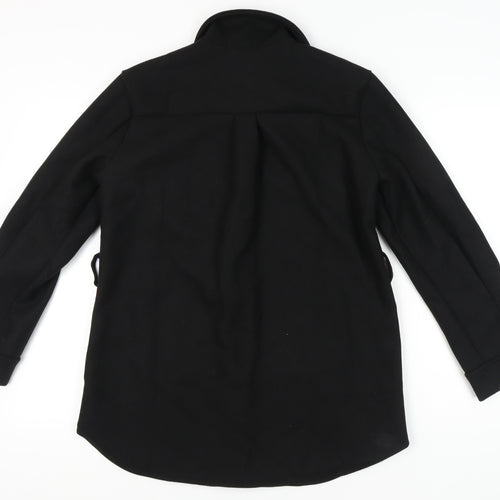 Stylewise Women’s Black Mid-Length Button Jacket Size M