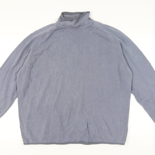 Next Men’s Blue 2XL Roll Neck Knit Jumper Casual Autumn Winter