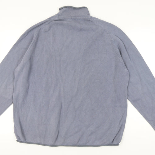 Next Men’s Blue 2XL Roll Neck Knit Jumper Casual Autumn Winter