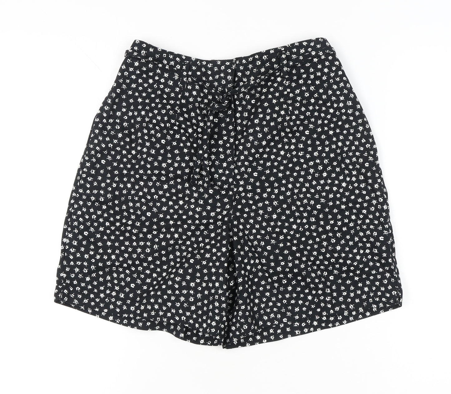 Karen Scott Women’s Black Floral Cotton Chino Shorts Size 12