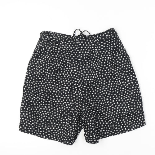 Karen Scott Women’s Black Floral Cotton Chino Shorts Size 12