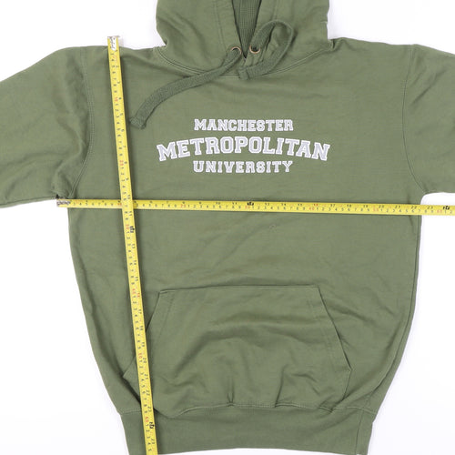 Cottonridge Men’s Green Pullover Hoodie M Manchester University Logo
