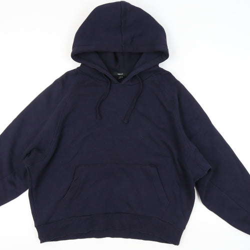 Next Women’s Navy Blue Pullover Hoodie L Cotton Blend