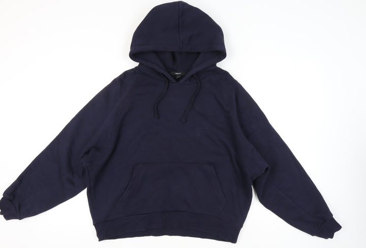 Next Women’s Navy Blue Pullover Hoodie L Cotton Blend